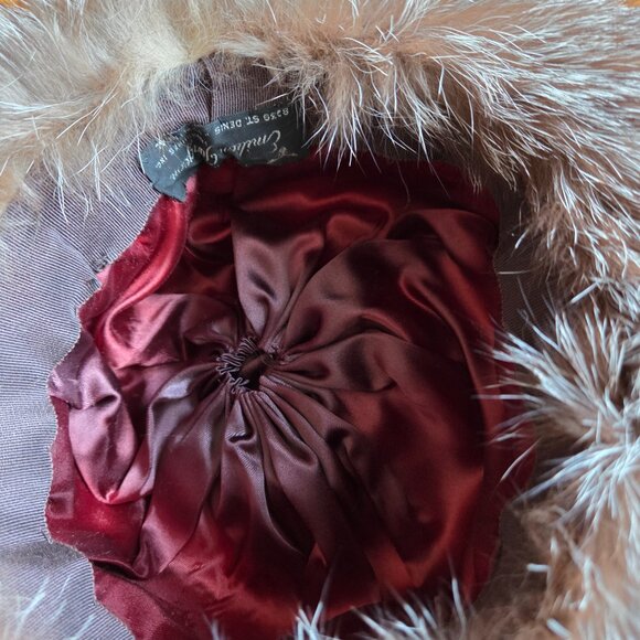 Stunning Real Fur Hat Mink & Crystal Fox - Picture 9 of 11
